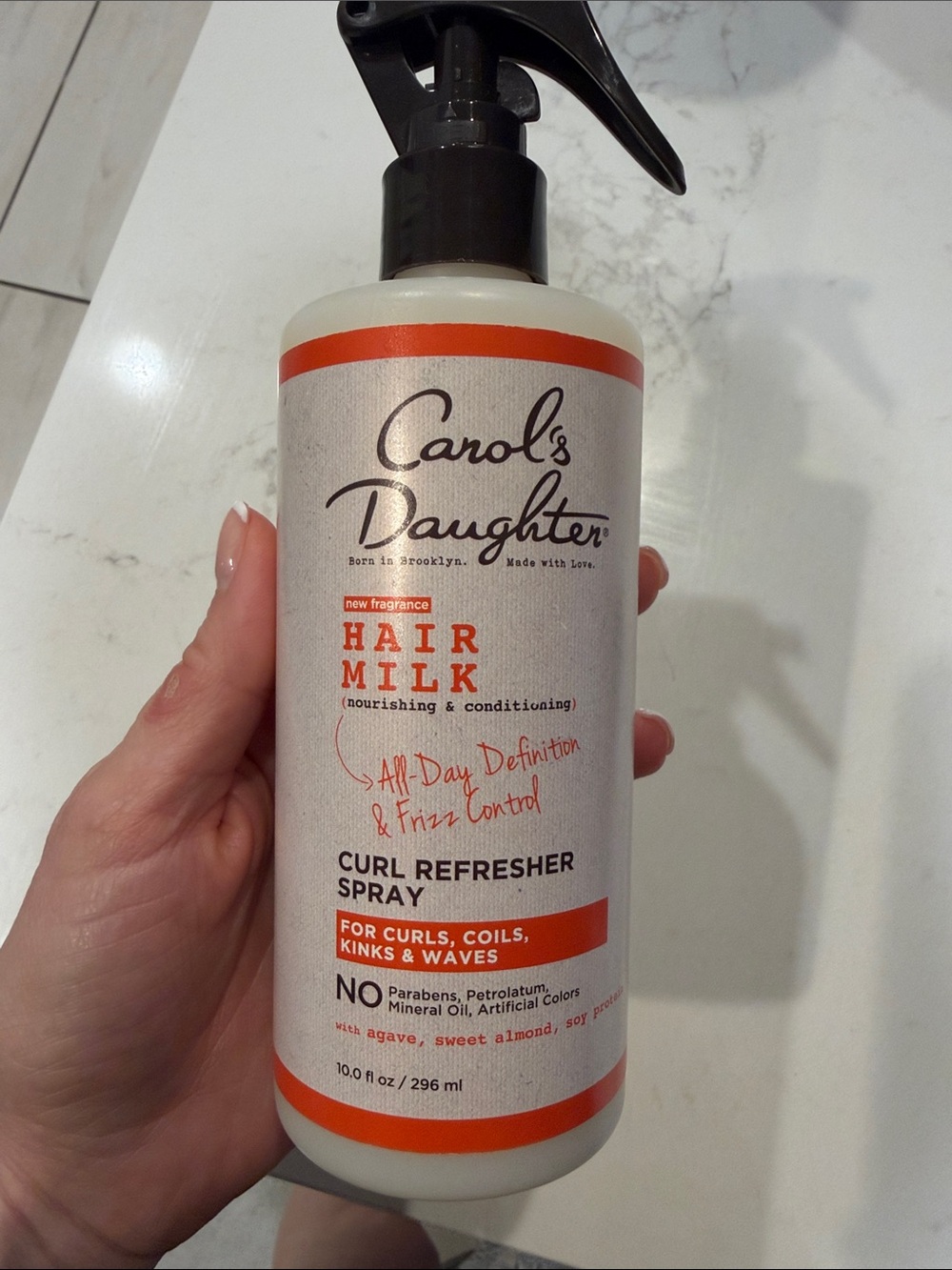 Carols Daughter Hair Milk Curl Refresher Spray - White & Orange